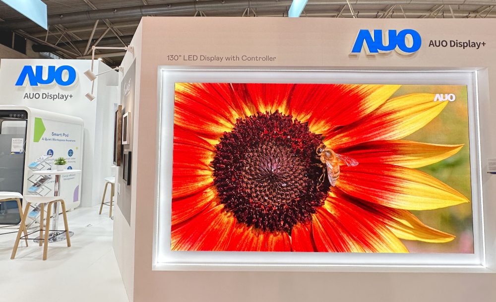 AUO Display Plus&rsquo; 130&rdquo; LED display with controller features easy installation and high picture quality, providing immersive experiences for the corporate