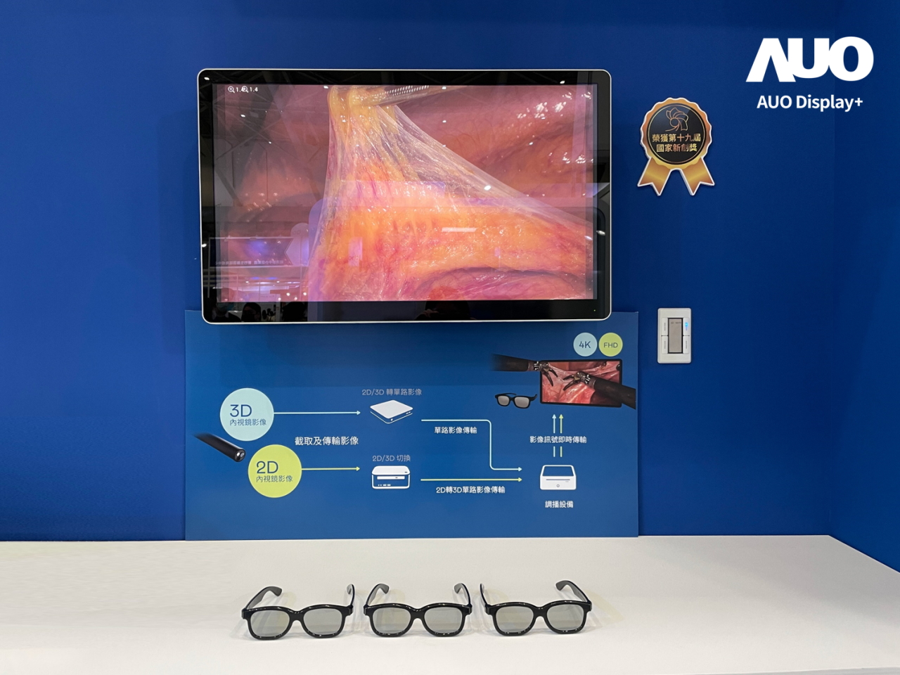 達擎寬視角3D醫療顯示器，協助醫護團隊成員於手術進行時，皆能看到一致性的3D影像，提高溝通效率，使手術更精準、快速完成達擎寬視角3D醫療顯示器，協助醫護團隊成員於手術進行時，皆能看到一致性的3D影像，提高溝通效率，使手術更精準、快速完成