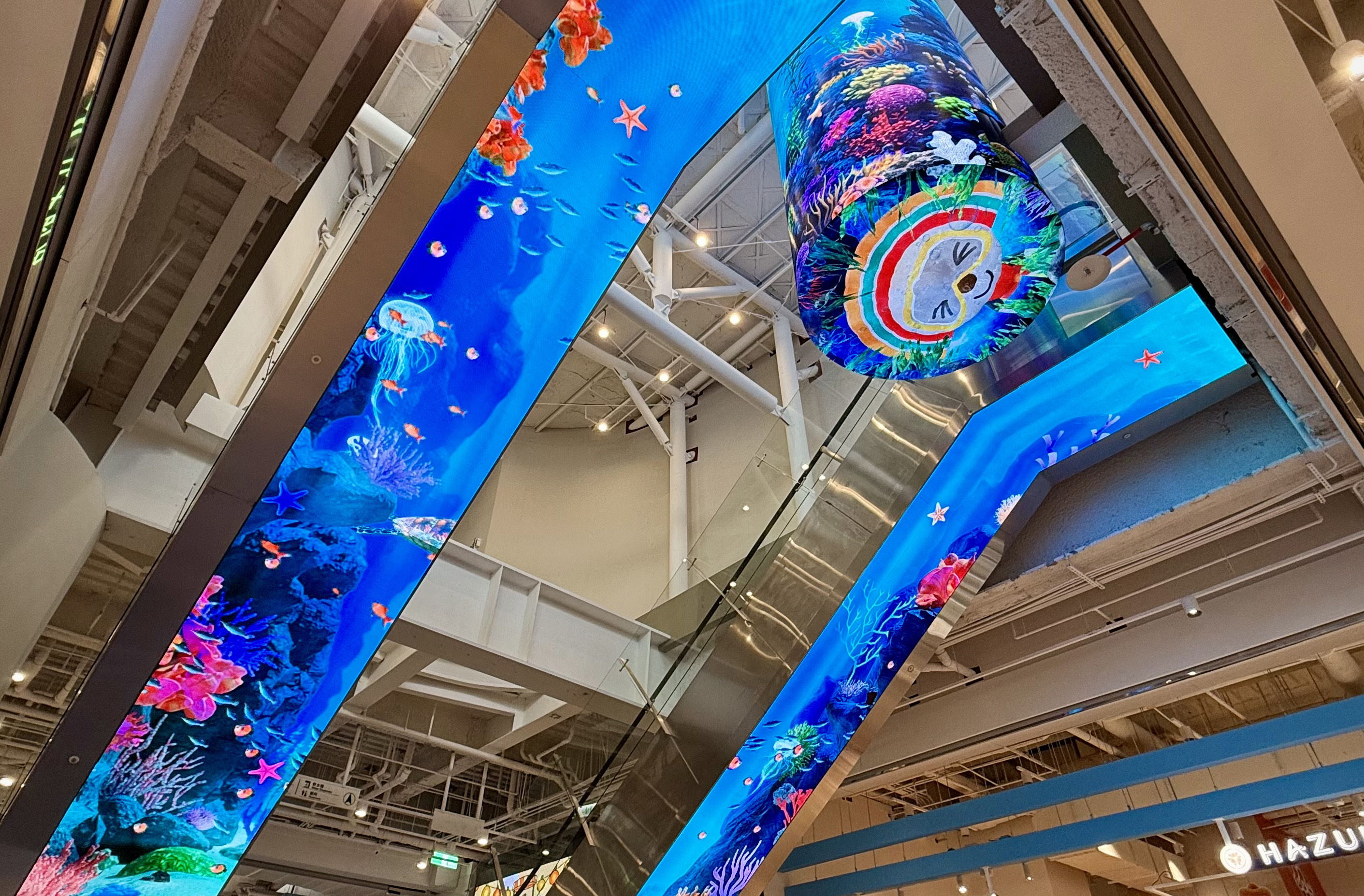 達擎與傑可達整合先進顯示技術與軟硬體應用服務，提供一系列大型LED顯示解決方案，為全新改裝開幕的「清水服務區」佈局嶄新視覺體驗。